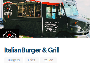 Italian Burger & Grille Food Truck